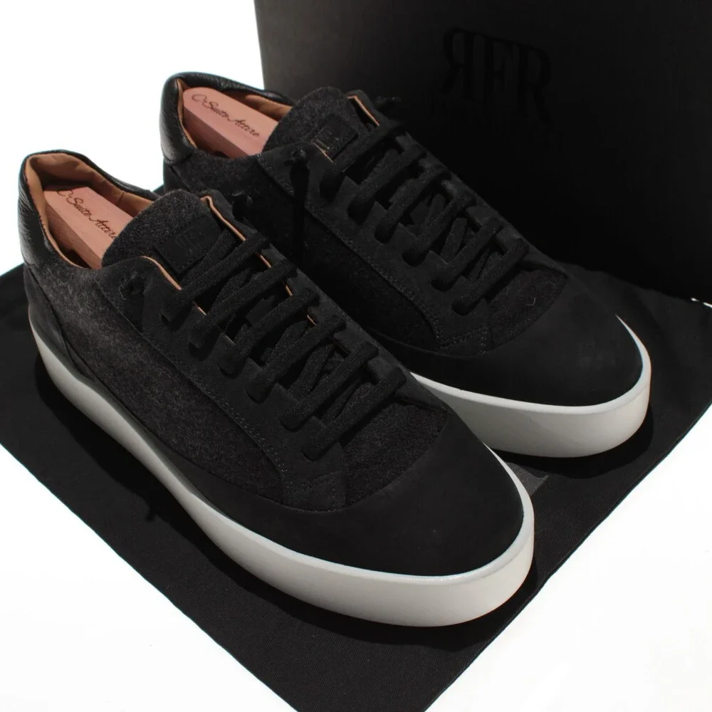 RFR Fabiano Ricci NWB Lace Up Sneakers Size 44.5 (US 11.5) in Black